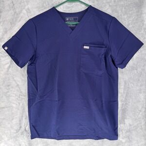 FIGS Womens Navy Blue Technical Collection Scrub Top Size M